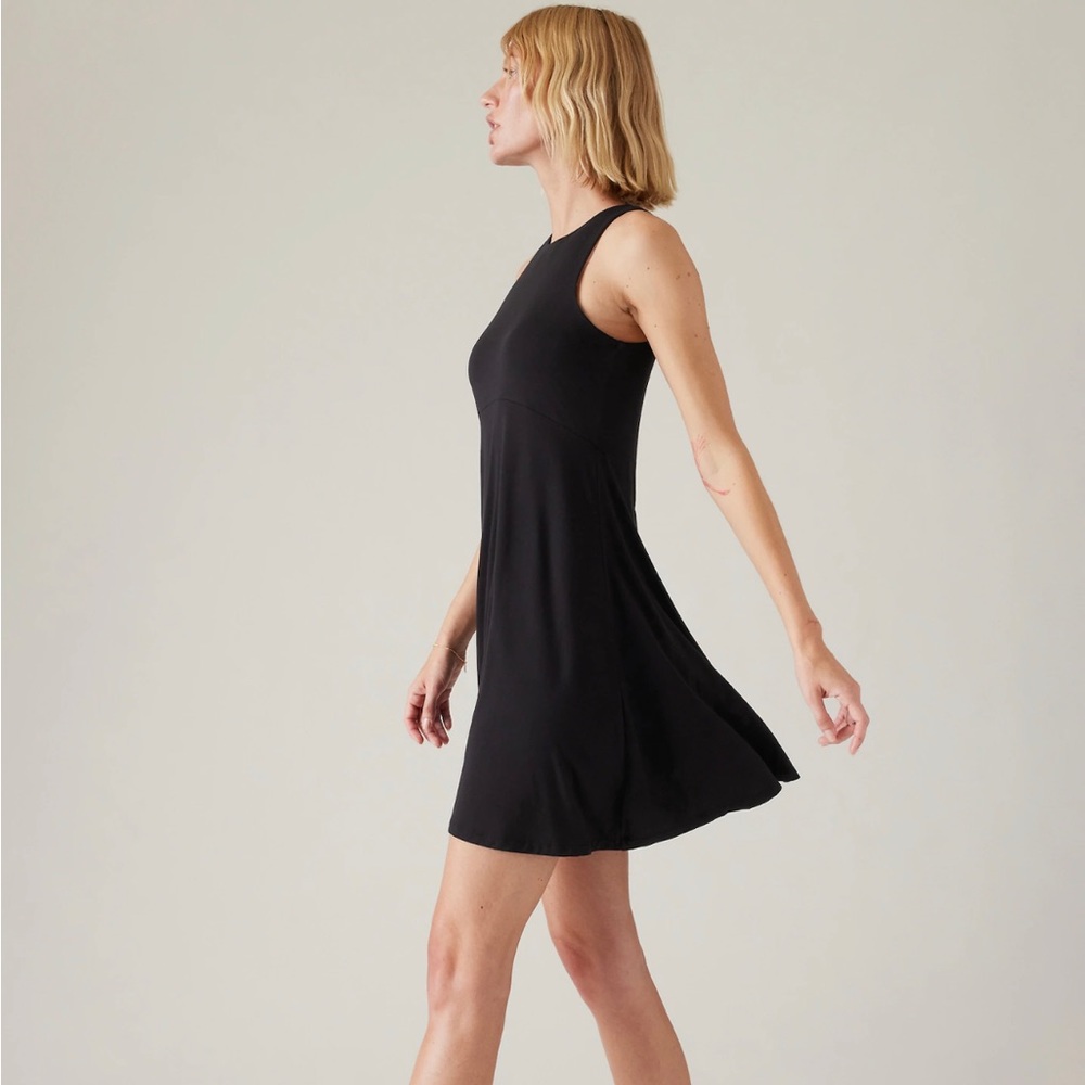 Athleta Santorini Thera Black Tank Dress Size Small